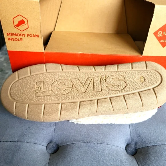 Levi's Venetian Mens Moccasin Slippers With Hard Bottoms Size L 9.5-10.5 - Picture 4 of 5